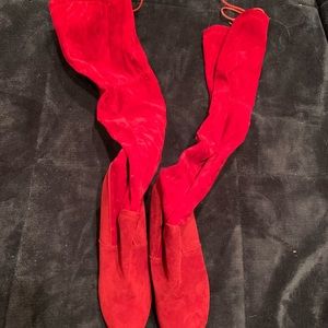 Thigh High Boots Red size 8